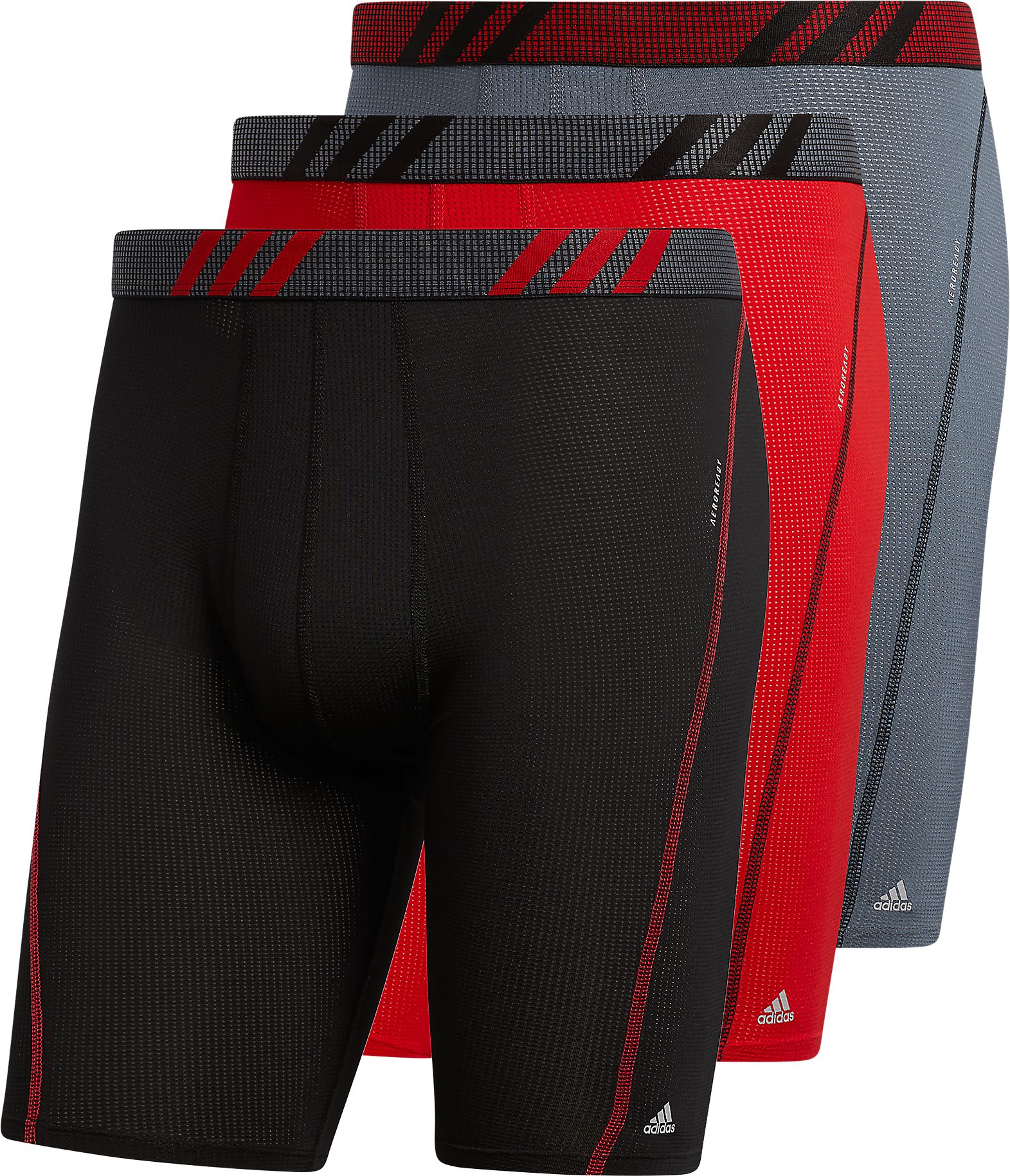 Dicks Sporting Goods Adidas Mens Sport Performance Mesh Long Boxer Briefs 3 Pack Hamilton 5992